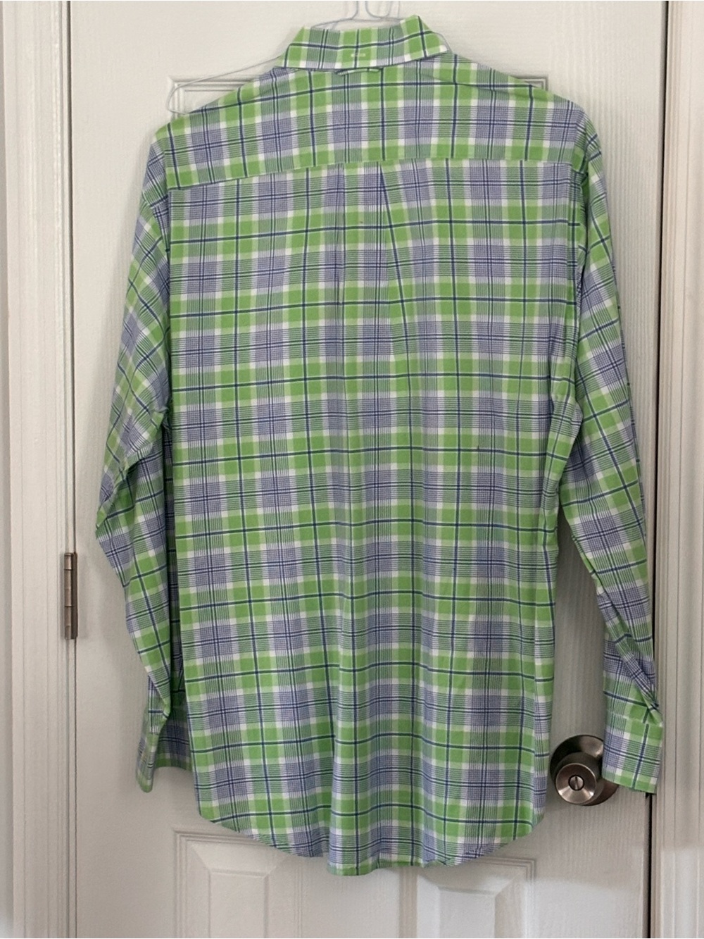 Tommy Hilfiger Light Green & Blue Plaid Button-Down Shirt - Picture 3 of 8